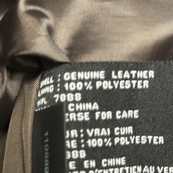 Michael Kors Rich Brown Leather Moto Jacket Size S/P Buttery Soft, lined, bronze - Picture 6 of 15